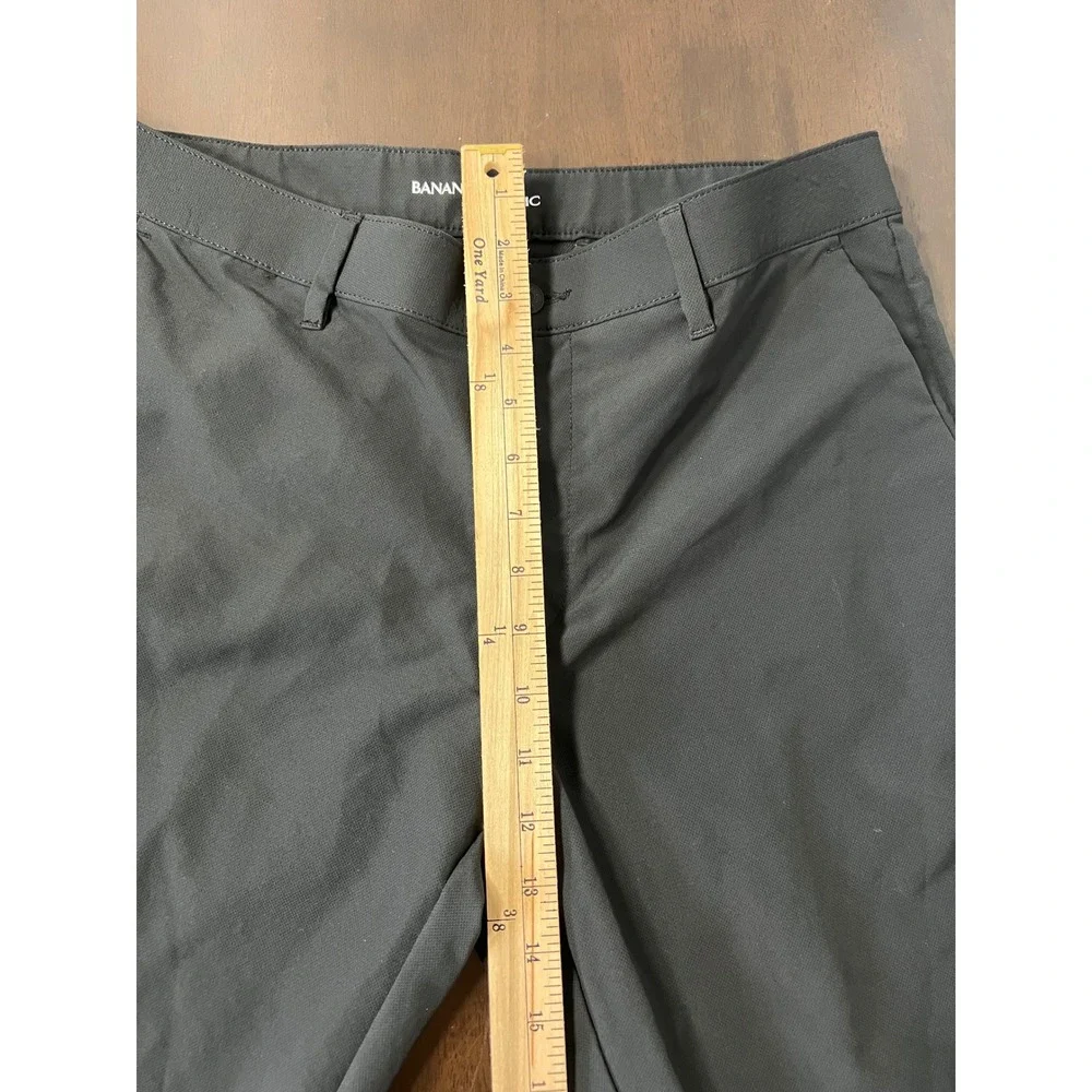 Banana Republic Mens Core Temp Slim Straight Chino Pants Black 32x30